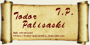 Todor Pališaški vizit kartica
